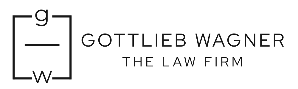 Gottlieb wagner law firm logo black vector image